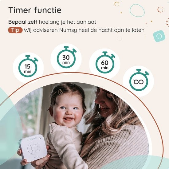 Numsy Original 3 White Noise Machine Baby - Witte Ruis Apparaat