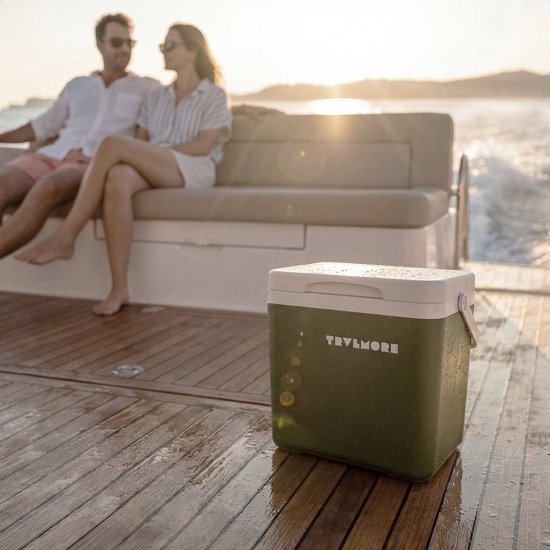 TRVLMORE Koelbox 7L - Frigobox - Inclusief Koelelement - Koelbox Klein - Groen