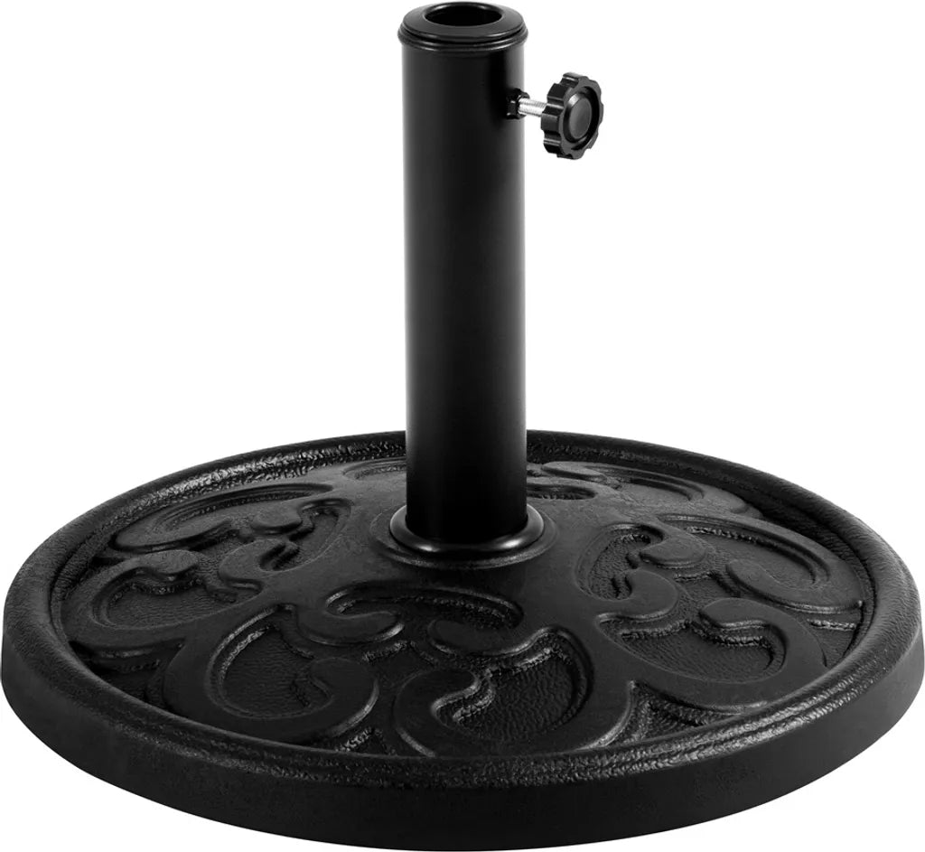 Yaheetech Parasolvoet 44,5 × 44,5 × 32,5 cm – Zwart – Parasolstandaard 10 kg voor Parasolstokken van 38–48 mm