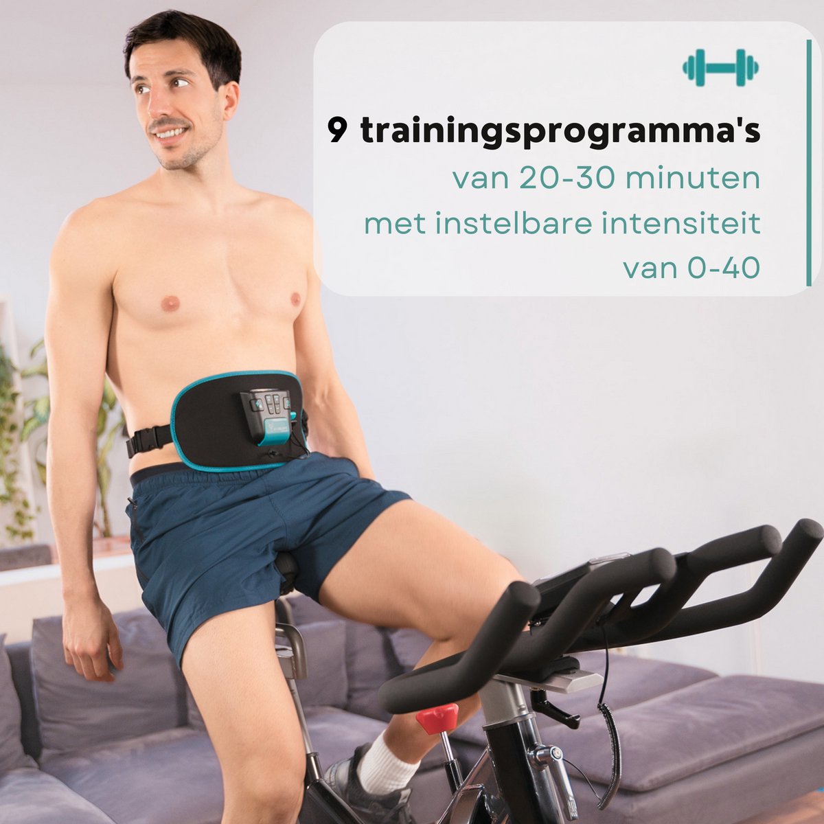 Antelope Corefit II EMS Trainer – Elektrische Buikspiertrainer & Rugspiertrainer – 9 Programma’s – Instelbare intensiteit - Taille 75–130 cm – Incl. Batterijen – Voor Mannen & Vrouwen