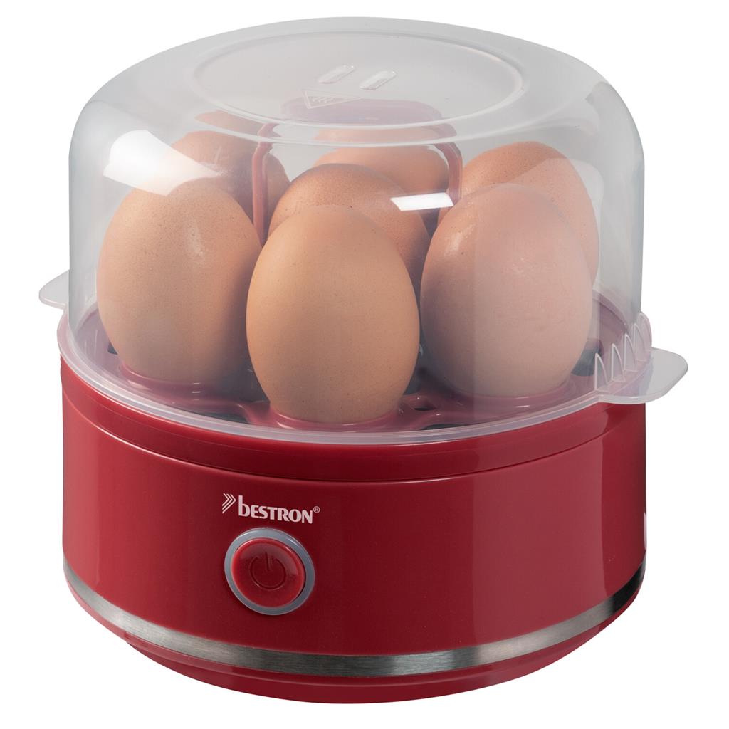 Bestron AEC600SPNR Eierkoker 7 Eieren - 400 W - Rood - 16,3 x 18,6 x 15,3 cm