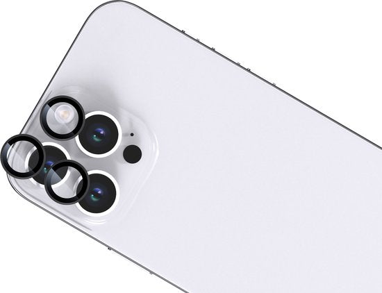 BeHello iPhone 16 Pro/16 Pro Max Camera lens protector zwart