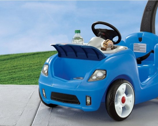 Step2 Whisper Ride Loopwagen in Blauw - Duwauto / Loopauto met duwstang - Voor kinderen vanaf 1,5 jaar