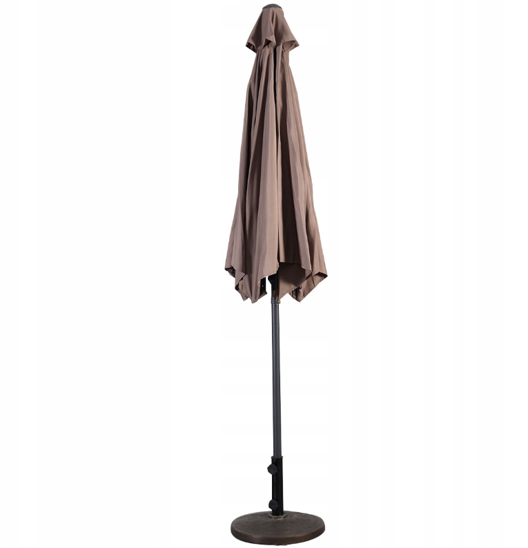 Coast Grote Tuinparasol Bruin 270 x 235 cm – Stevige en Stijlvolle Bescherming tegen de Zon