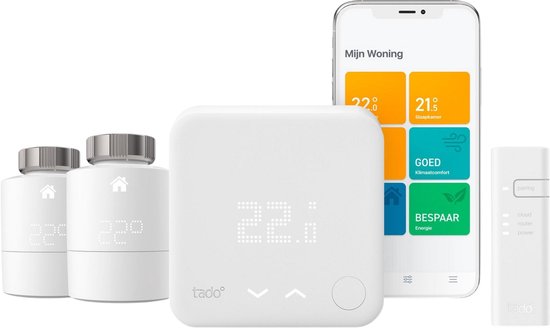 tado° Slimme Thermostaat Starterkit V3+ met 2 Slimme Radiatorknoppen