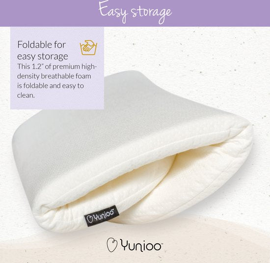 Yunioo Opvouwbaar Verschoonkussen | Aankleedkussen | Luier Verschoonmat | Universeel Matras voor Verschoonmand, Mozesmand, Kinderwagen en Wiegje | Met Ultrazachte, Waterafstotende en Afritsbare hoes | Steun een goed doel | 74 x 38 x 3 cm