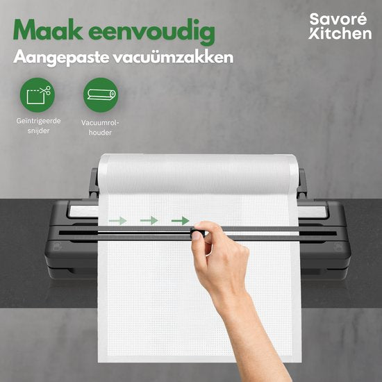 Savoré Kitchen ProSeal Vacumeermachine met Snijder en Rolhouder