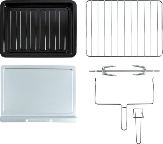 Inventum OV307B Vrijstaande oven - 30L - Hetelucht - Draaispit - 100-230°C - 5 ovenstanden - Zwart