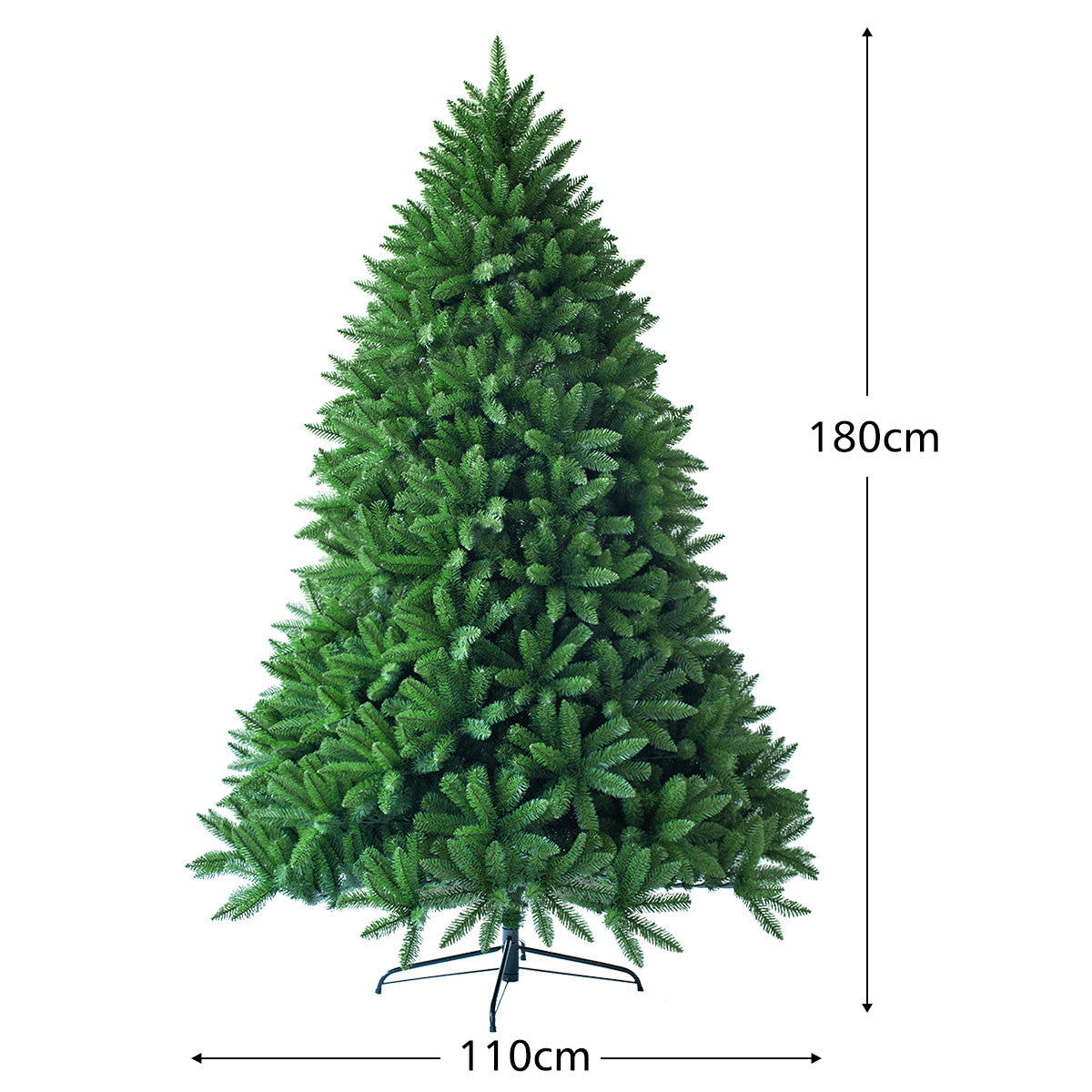 Coast Kunstkerstboom - Met Metalen Standaard -1250 Takken - PVC - Groen - 180 cm