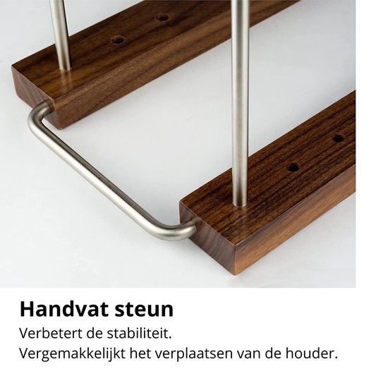 LP opbergsysteem - premium platenrek van walnoothout - platenhouder - lp rek - lp houder - lichte finish