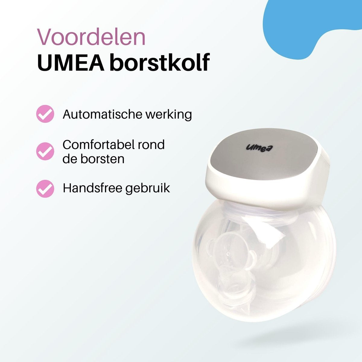 Umea Enkele Borstkolf - Handsfree - Elektrische Borstkolf - Wit