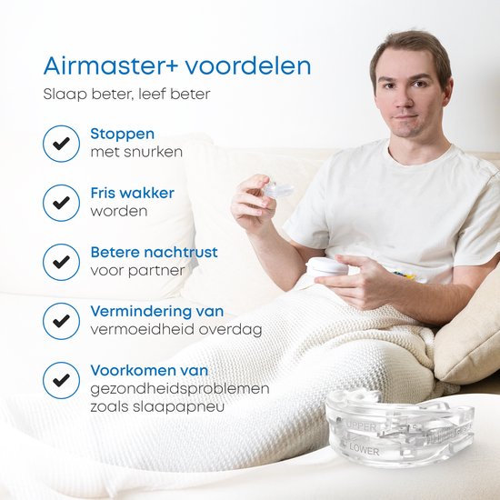 Anti Snurk Beugel - PRO+ - Incl. doosje & Ebook - Verstelbaar - Voor een goede nachtrust - Bitje Knarsertanden - Knarsbitje - Transparant BPA vrij - Alyze