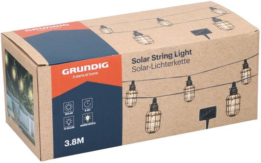 Tuinverlichtingslinger - 3,8 m - Zonne-energie - Warm Witte LED's