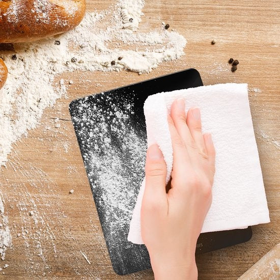 KitchenBrothers Keukenweegschaal - Weegschaal Keuken - Digitaal - 1g tot 10kg - Inclusief Batterijen - Glas/Zwart