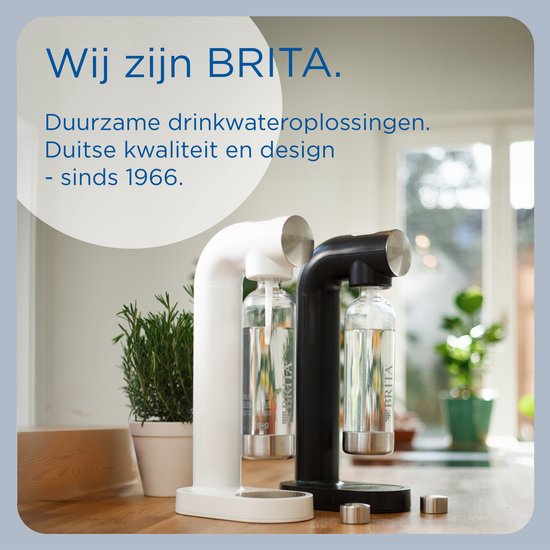 Brita SodaONE Bruiswatertoestel Zwart - met 1 CO2-cilinder en 1 Soda fles