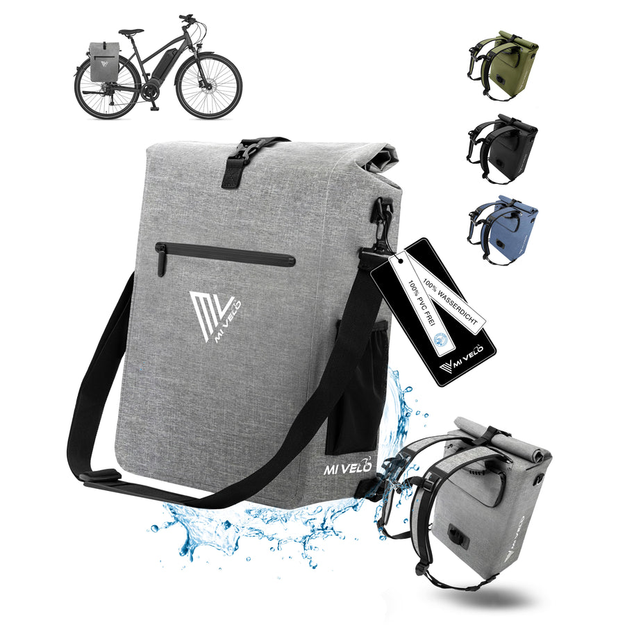 MIVELO 3-in-1 Fietstas & Rugzak – Waterdicht – 25L – Inclusief Laptopvak – Vollreflektierend