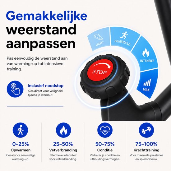 Sportfloww Hometrainer - Fitness Fiets - Spinningfiets - 8KG Vliegwiel - Hartslagmeter - Incl App
