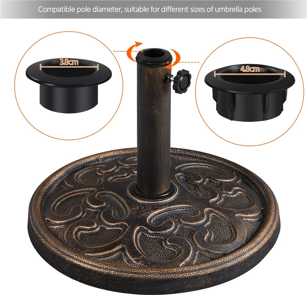 Yaheetech Parasolvoet 10 kg, Rond, Brons