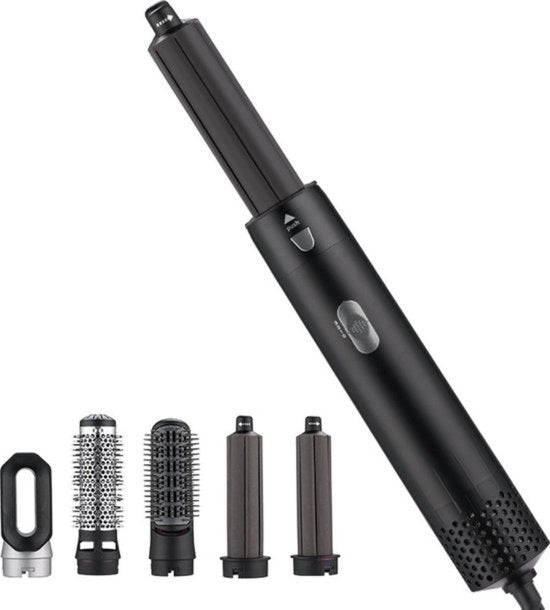 Salon 24 5-in-1 Multistyler & Hairwrap – Föhn, Volumeborstel en 2 Krulopzetstukken
