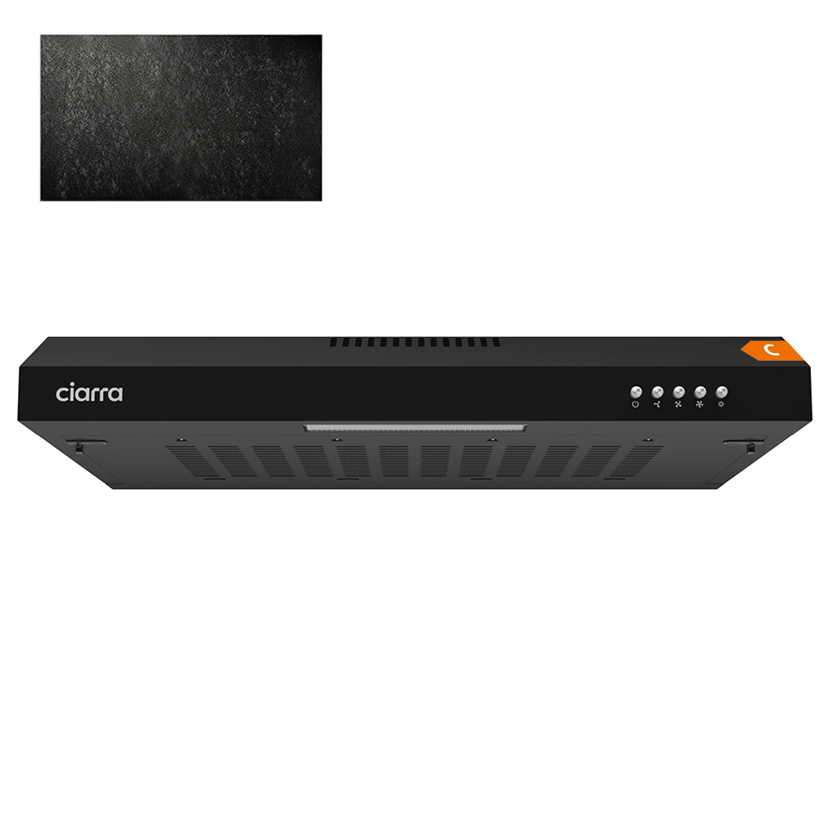 Ciarra CBCB6903 afzuigkap - 60 cm - zwart