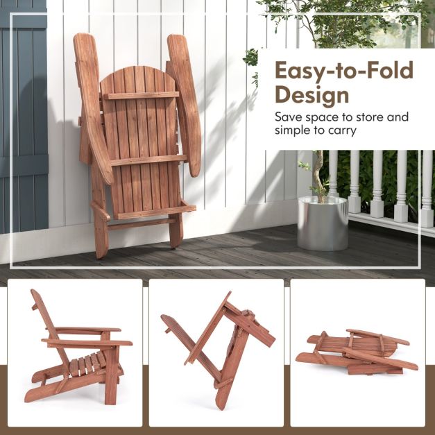 Coast Tuinstoel Adirondack - Set van 2 - Max. 180 kg - 89 x 71 x 94 cm - Bruin