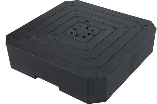 AXI Parasolvoet Vulbaar – Zwart – 82 x 82 x 19 cm – Met 2 Wielen - Met Handvat - Voor Zweefparasols tot 3 x 3 m of met een diameter van 3 m- HDPE Kunststof – Vulbaar met 115 Liter Water