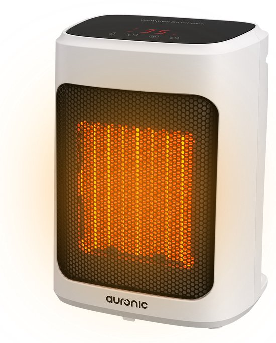 Auronic Ventilatorkachel Digitaal - Keramische Kachel - Draagbaar - 2000W Heater - Wit