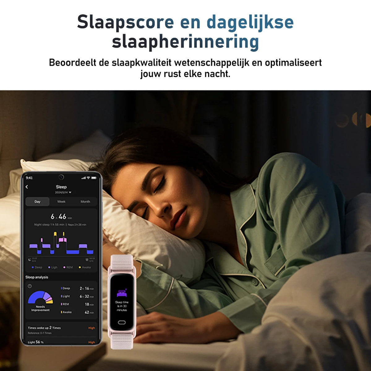 FITTEK GTL1 Smartwatch - Magnetisch Opladen - Roze