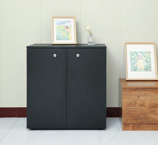 Archiefkast dressoir - opbergkast multifunctioneel - zwart