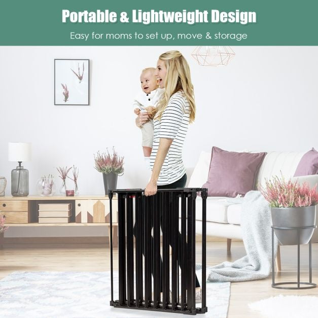 Coast baby-huisdier veiligheidsbox - 6 panelen - 120 x 102 x 74 cm - Zwart