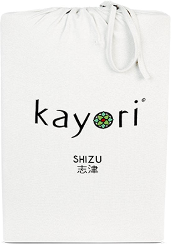 Kayori Shizu Topper Hoeslaken Jersey - 90-100x200-220cm - Matrasdikte 12 cm - Biologisch Katoen - Offwhite