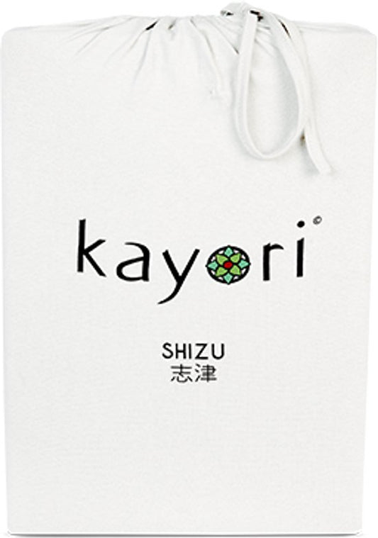Kayori Shizu Topper Hoeslaken Jersey - 90-100x200-220cm - Matrasdikte 12 cm - Biologisch Katoen - Offwhite