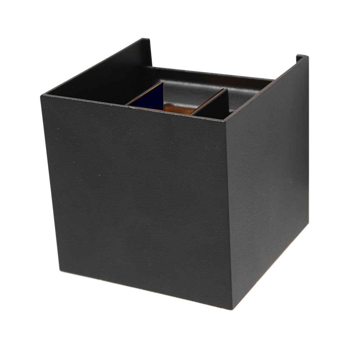 Wandlamp Muro 3098ZW Zwart - Modern - Kunststof, Metaal - Compacte afmetingen 11x11x11 cm - Steinhauer