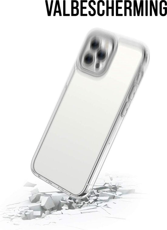 Podec Telefoonhoesje Doorzichtig Geschikt voor iPhone 12 pro max Hoesje Transparant En Screenprotector Beschermglas
