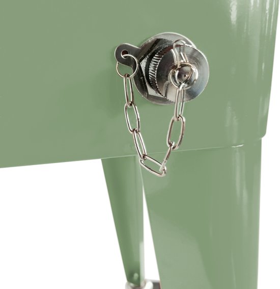 AXI Retro Cooler Groen - Koelbox met afneembare deksel en flesopener - Met 2 wielen en rem - 76L inhoud