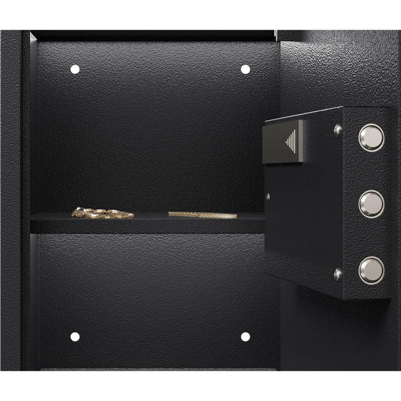 Auronic Elektronische Kluis Extra Groot - 54L - Staal - Zwart