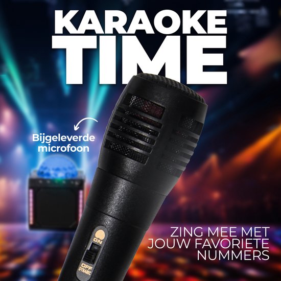 Denver Karaoke Set Kinderen & Volwassenen - Discolichten - Bluetooth - Incl. Microfoon - Speaker Party Box - Partybox - BTM618