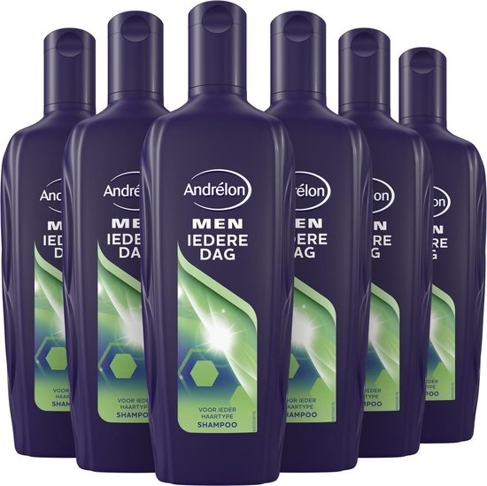 Andrélon Men Iedere Dag Shampoo - 6 x 300 ml - Voordeelverpakking