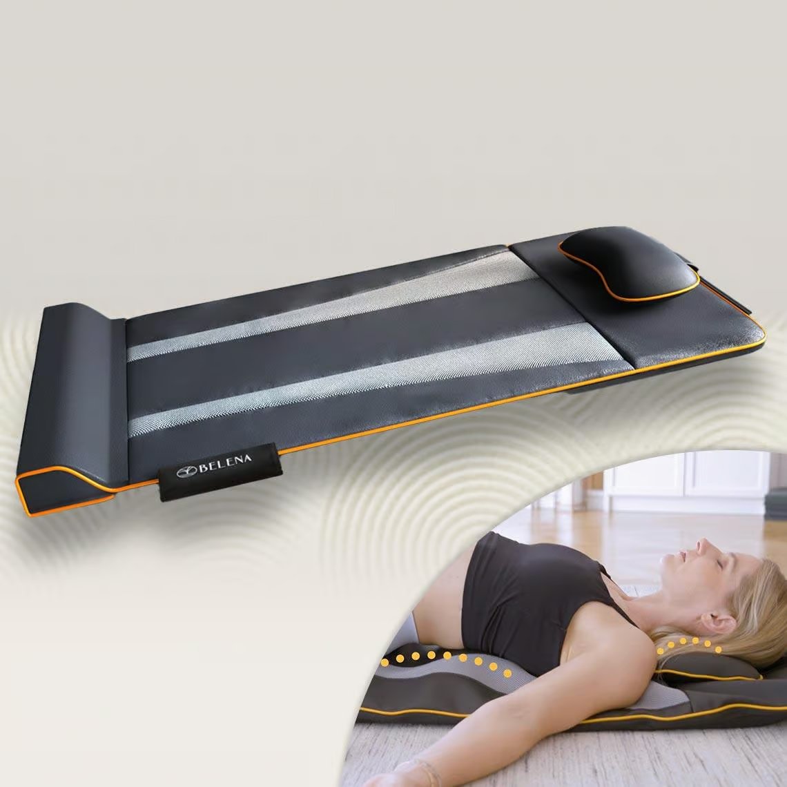 Belena Air Stretch elektronische stretch- en massagemat - Eenvoudige bediening - Aanpasbare instellingen - 25 jaar kwaliteit