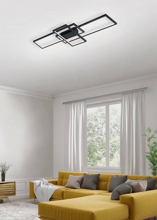 TRIO THIAGO - Plafondlamp - Antraciet - incl. 1x SMD 36 W - Snoerschakelaar - Zwenkbaar - FLEX - Connect