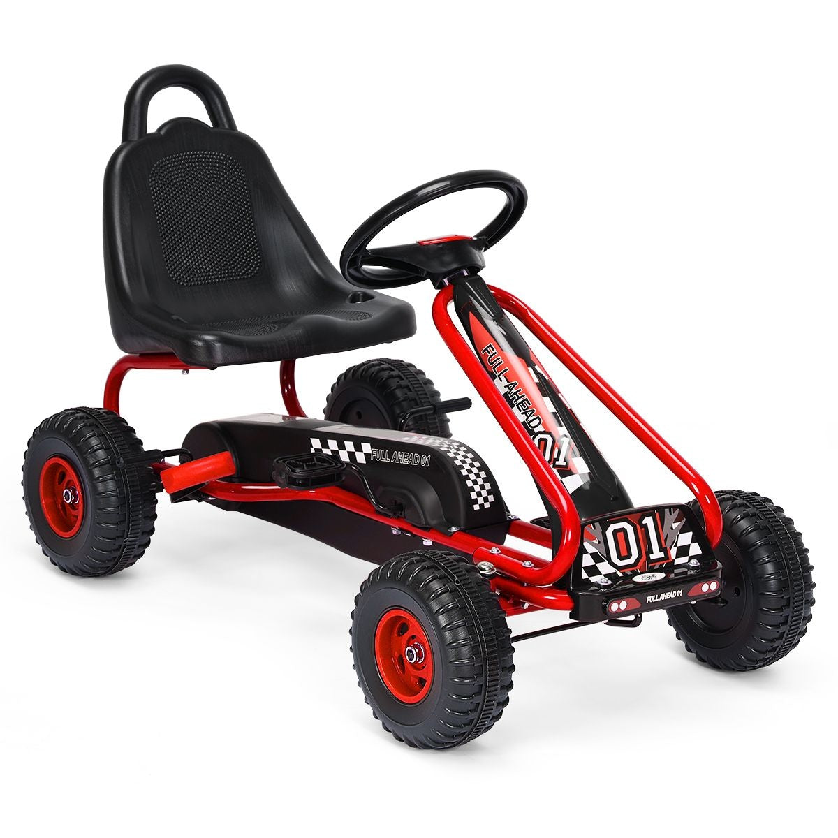 Coast Skelter – Met Handrem & Verstelbare Zitting – max. 30 kg – 92 x 50 x 53 cm – Rood