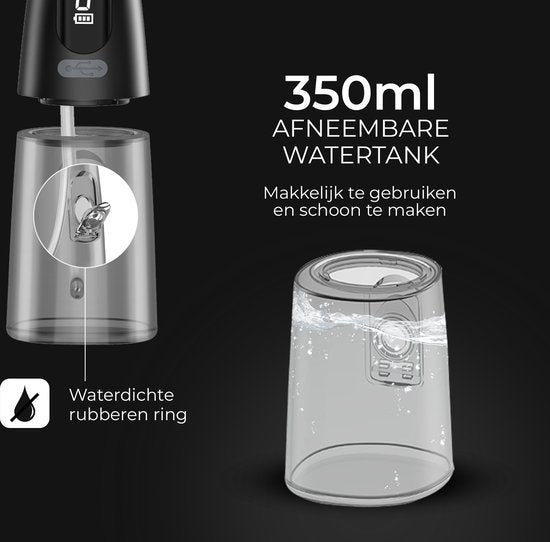 Waterflosser Dentect - Neusdouche - Monddouche - Tongreiniger - 9 standen - Tandplak verwijderaar - Extra Opzetstukken - Beugel schoonmaken - Tandsteenverwijderaar