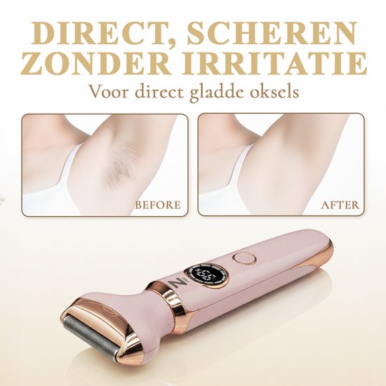 Ladyshave voor Vrouwen - 4 in 1 Scheerapparaat - Oksels - Benen - Neustrimmer - Wenkbrauw - Neus - Zeri