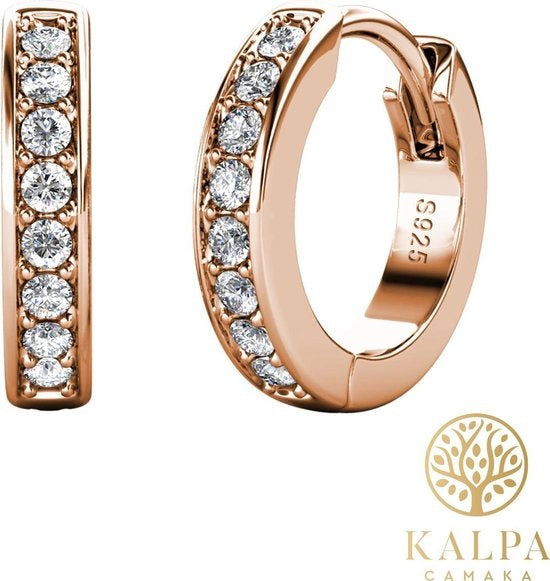 Yolora Kids Oorbellen met Kalpa Camaka Kristallen - Ros� kleurig - 18K Ros�goud Verguld