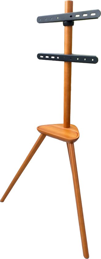 VDD TV Standaard - Vloerstandaard - Studio Statief - Schildersezel Design - Tot 65 inch - Bruin