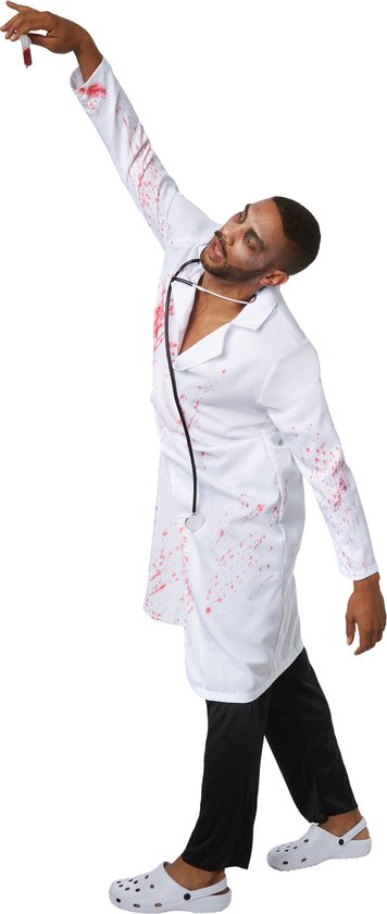 Dressforfun Griezelige dokter XXL - verkleedkleding kostuum halloween verkleden feestkleding carnavalskleding carnaval feestkledij partykleding - 302289