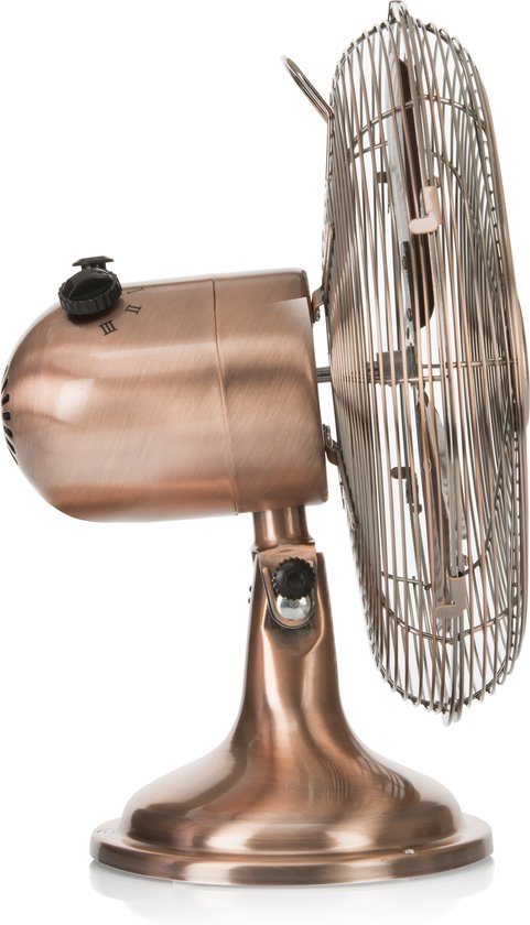 Tristar VE-5970 - Retro tafel ventilator - Ø30 cm - Koperen afwerking - 3 snelheidsstanden