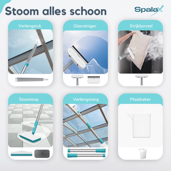 Spalax SteamPro Stoomreiniger & Handstomer - Tapijtreiniger / Vlekkenreiniger - Stoomreinigers - Stoomapparaat - Vloer, Bank, Tapijt