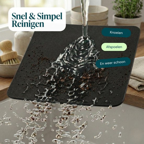 Castagnola Kunstlederen Onderzetters – Onderzetters voor Glazen – Design Onderzetters met Houder – Leren Onderzettersset met metalen houder – Leder – Set van 10 - Zwart - 10x10cm