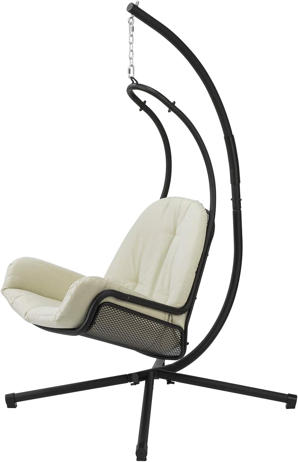 SoBuy Hangstoel incl. Frame - Max. 150 kg - 103 x 125 x 190 cm - Créme